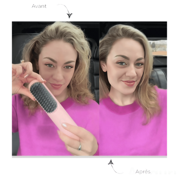 Brosse Chauffante IconHairâą â Lissage Express & Anti-Frisottis