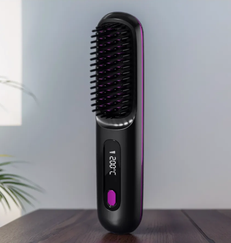 Brosse Chauffante IconHair™ – Lissage Express & Anti-Frisottis