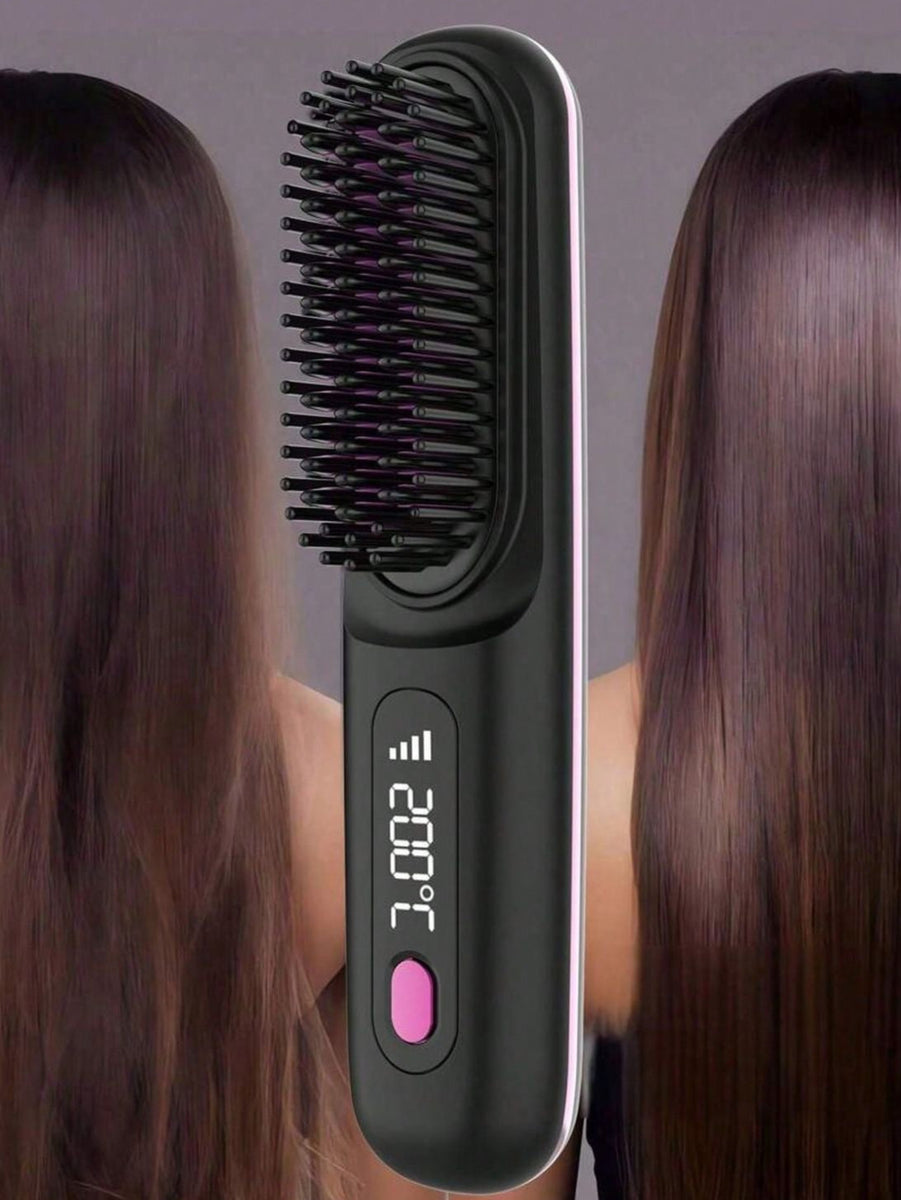 Brosse Chauffante IconHair™ – Lissage Express & Anti-Frisottis