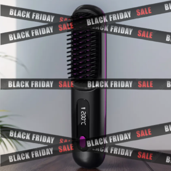 Brosse Chauffante IconHair™ – Lissage Express & Anti-Frisottis